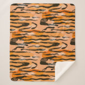 Couverture Sherpa Lovely seamless tiger pattern,peach colour (Devant)