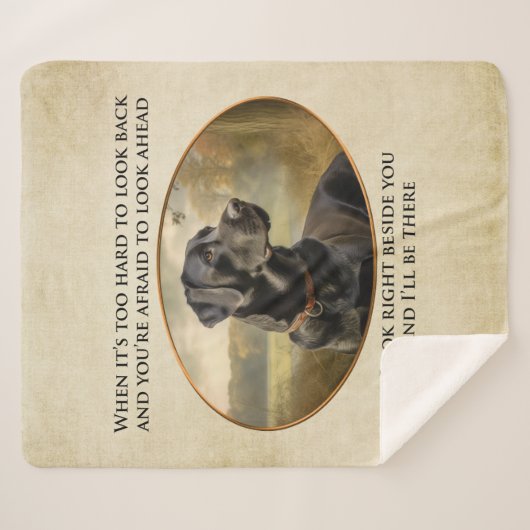 Couverture Sherpa Loyal Black Lab (Devant (Horizontal))