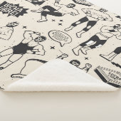 Couverture Sherpa Lucha Libre : motif de lutteurs mexicains (3/4)