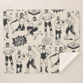 Couverture Sherpa Lucha Libre : motif de lutteurs mexicains (Devant (Horizontal))