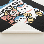 Couverture Sherpa Lucky Cat Art – Maneki Neko with Gold Coin (3/4)