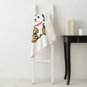 Couverture Sherpa Lucky Cat Maneki Neko – Japanese Fortune Cat  (En situation)