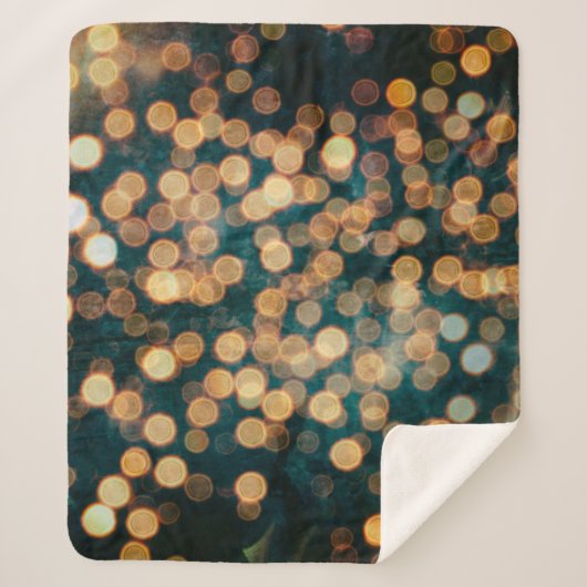 Couverture Sherpa lumières fond abstrait, arrière - plan, noir, flou (Devant)