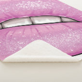 Couverture Sherpa Luminaire rose de la lèvre avec dents (3/4)