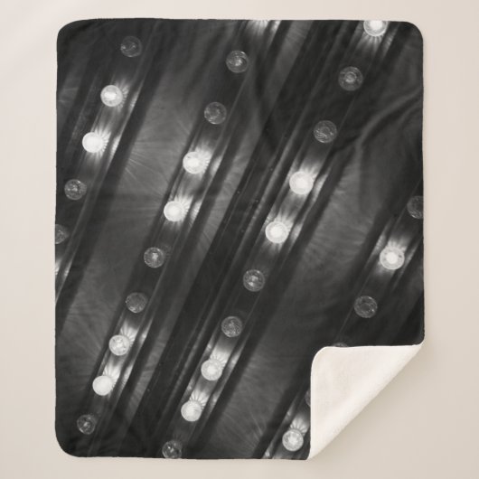 Couverture Sherpa Luminaires noir et blanc (Devant)