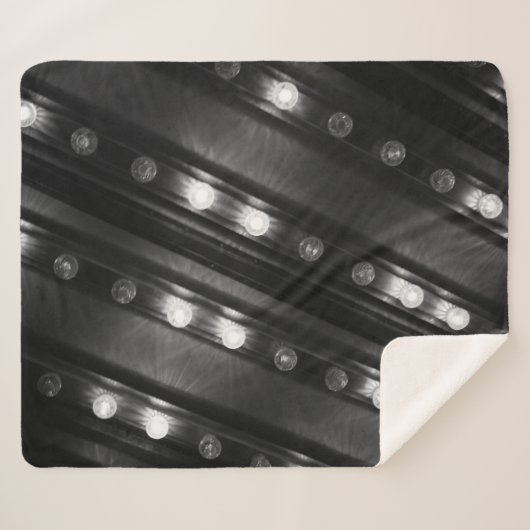 Couverture Sherpa Luminaires noir et blanc (Devant (Horizontal))