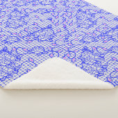 Couverture Sherpa Lumineuse filet bleu avec fleurs 02b Offwhite BG (3/4)