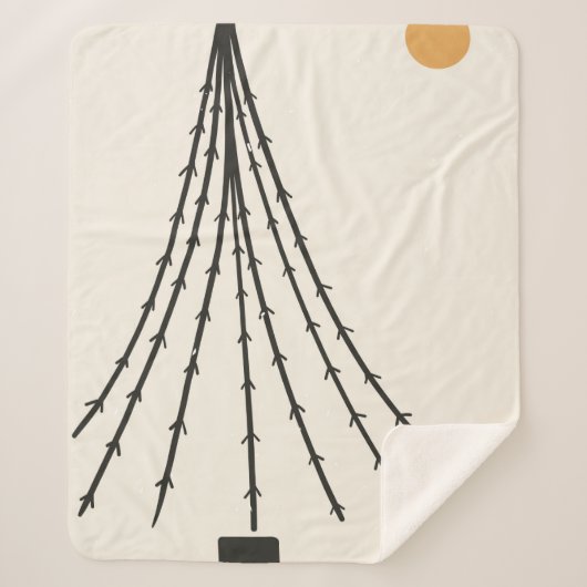 Couverture Sherpa Lune Abstraite (Devant)