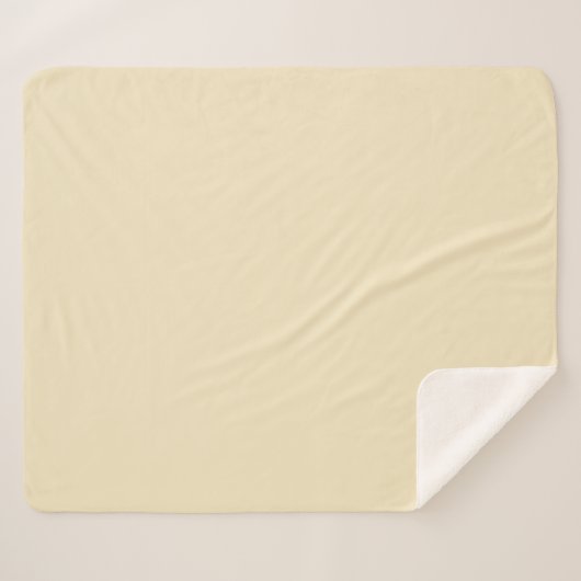 Couverture Sherpa Lune claire et solide Jaune (Devant (Horizontal))