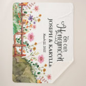 Couverture Sherpa Lune de miel Blanket personnalisée pour les jeunes (Devant)