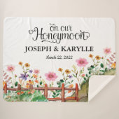 Couverture Sherpa Lune de miel Blanket personnalisée pour les jeunes (Devant (Horizontal))