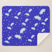 Couverture Sherpa Lunettes de ski Danse de flocon de neige (Devant (Horizontal))