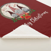 Couverture Sherpa Lutins de Noël Rouges Elfes Tendance (3/4)