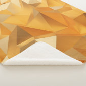 Couverture Sherpa Luxe design moderne or polygone arrière - plan 3d (3/4)