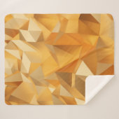 Couverture Sherpa Luxe design moderne or polygone arrière - plan 3d (Devant (Horizontal))