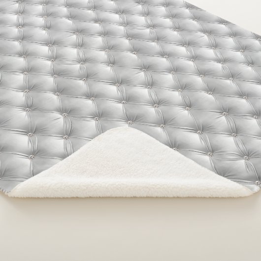 Couverture Sherpa Luxe Glam Soft Grey Faux Velvet (3/4)