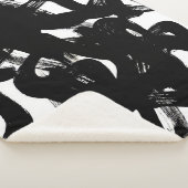 Couverture Sherpa Luxueux Gold Art : Abstrait Black Stroke. (3/4)