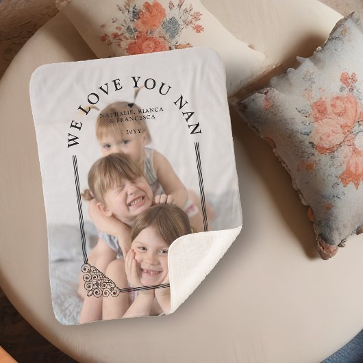 Couverture Sherpa Luxurious Ornamental Dome Arch Effect Custom Photo