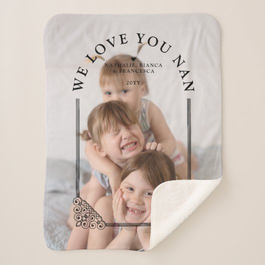 Couverture Sherpa Luxurious Ornamental Dome Arch Effect Custom Photo (Devant)