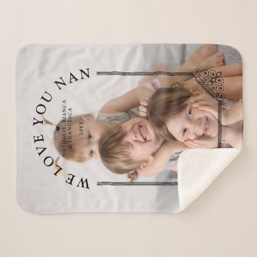 Couverture Sherpa Luxurious Ornamental Dome Arch Effect Custom Photo (Devant (Horizontal))