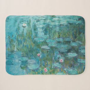 Couverture Sherpa Lys à eau, Peinture à l'huile d'art, Claude Monet