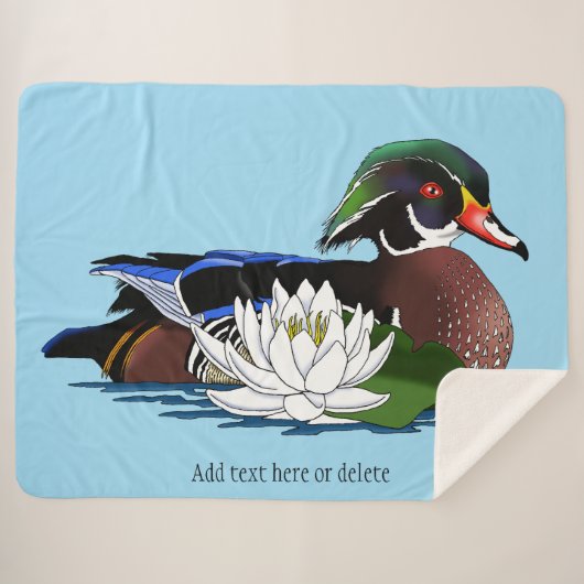 Couverture Sherpa Lys d'eau de canard de bois (Devant (Horizontal))