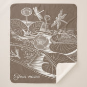 Couverture Sherpa Lys d'eau marron (Devant)