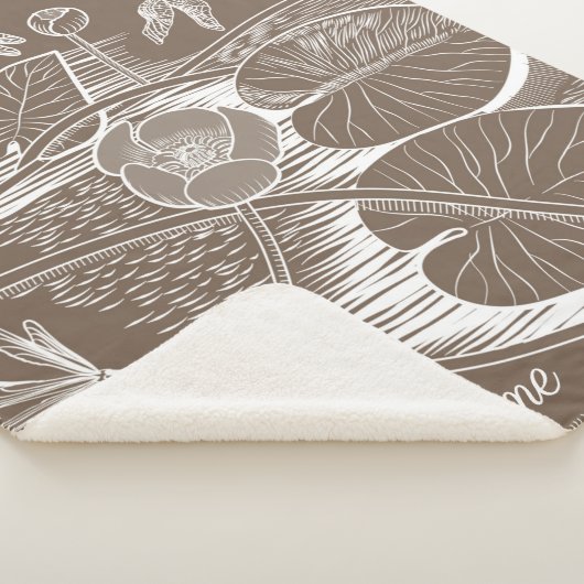 Couverture Sherpa Lys d'eau marron (3/4)