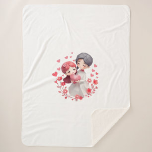 Couverture Sherpa M. & Mme   Ensemble pour toujours" Couple’s Blanke