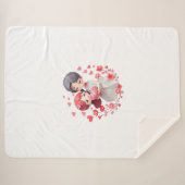 Couverture Sherpa M. & Mme | Ensemble pour toujours" Couple’s Blanke (Devant (Horizontal))