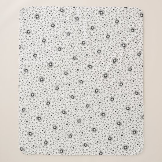 Couverture Sherpa Maacah001 B&W Doodle abstrait (Devant)