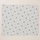Couverture Sherpa Maacah001 B&W Doodle abstrait (Devant (Horizontal))