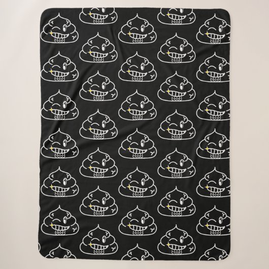 Couverture Sherpa Macho Poop - Brootsch le PooPoo (Devant)