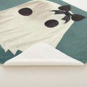 Couverture Sherpa Macie Le Fantôme Amical ・ Belle Art D'Halloween (3/4)