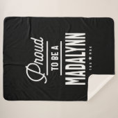 Couverture Sherpa Madalynn Nom personnalisé Cadeau Anniversaire (Devant (Horizontal))