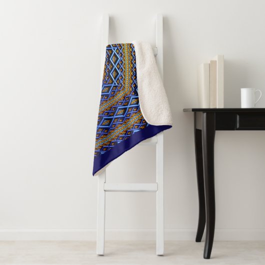 Couverture Sherpa Magène métallique orné David (En situation)