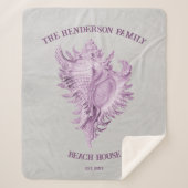 Couverture Sherpa Magenta Conch Shell Sherpa Blanket (Devant)