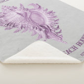 Couverture Sherpa Magenta Conch Shell Sherpa Blanket (3/4)