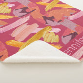 Couverture Sherpa Magenta et Abstrait or vibrants (3/4)