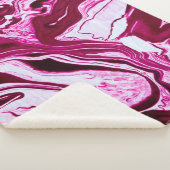 Couverture Sherpa Magenta marble texture (3/4)