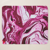 Couverture Sherpa Magenta marble texture (Devant (Horizontal))