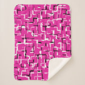 Couverture Sherpa Magenta violet rose noir blanc (Devant)