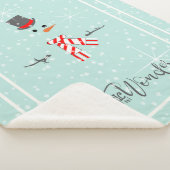 Couverture Sherpa Magic and Wonder Christmas Snowman Mint ID440 (3/4)