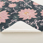 Couverture Sherpa Magic florals with glitter design (3/4)