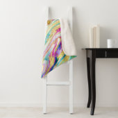 Couverture Sherpa Magic Marbling : Metallic Paint Design. (En situation)