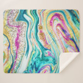 Couverture Sherpa Magic Marbling : Metallic Paint Design. (Devant (Horizontal))
