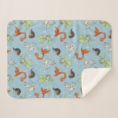 Couverture Sherpa Magical Creatures Vintage Pattern (Devant (Horizontal))