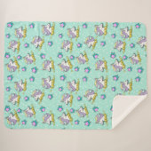 Couverture Sherpa Magical Happy Unicorn Et Étoiles (Devant (Horizontal))