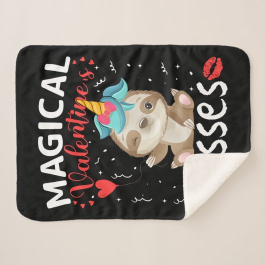 Couverture Sherpa Magical Valentine's Kisses (Devant (Horizontal))