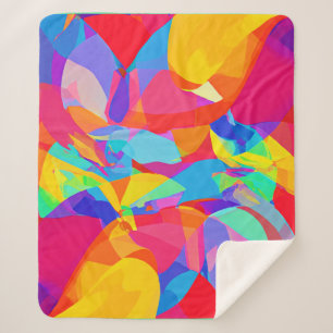 Couverture Sherpa Magie Motif colorée vive